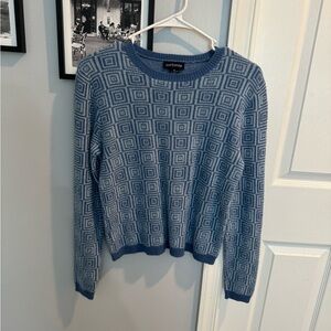 ann taylor vintage geometric wool women’s sweater size medium